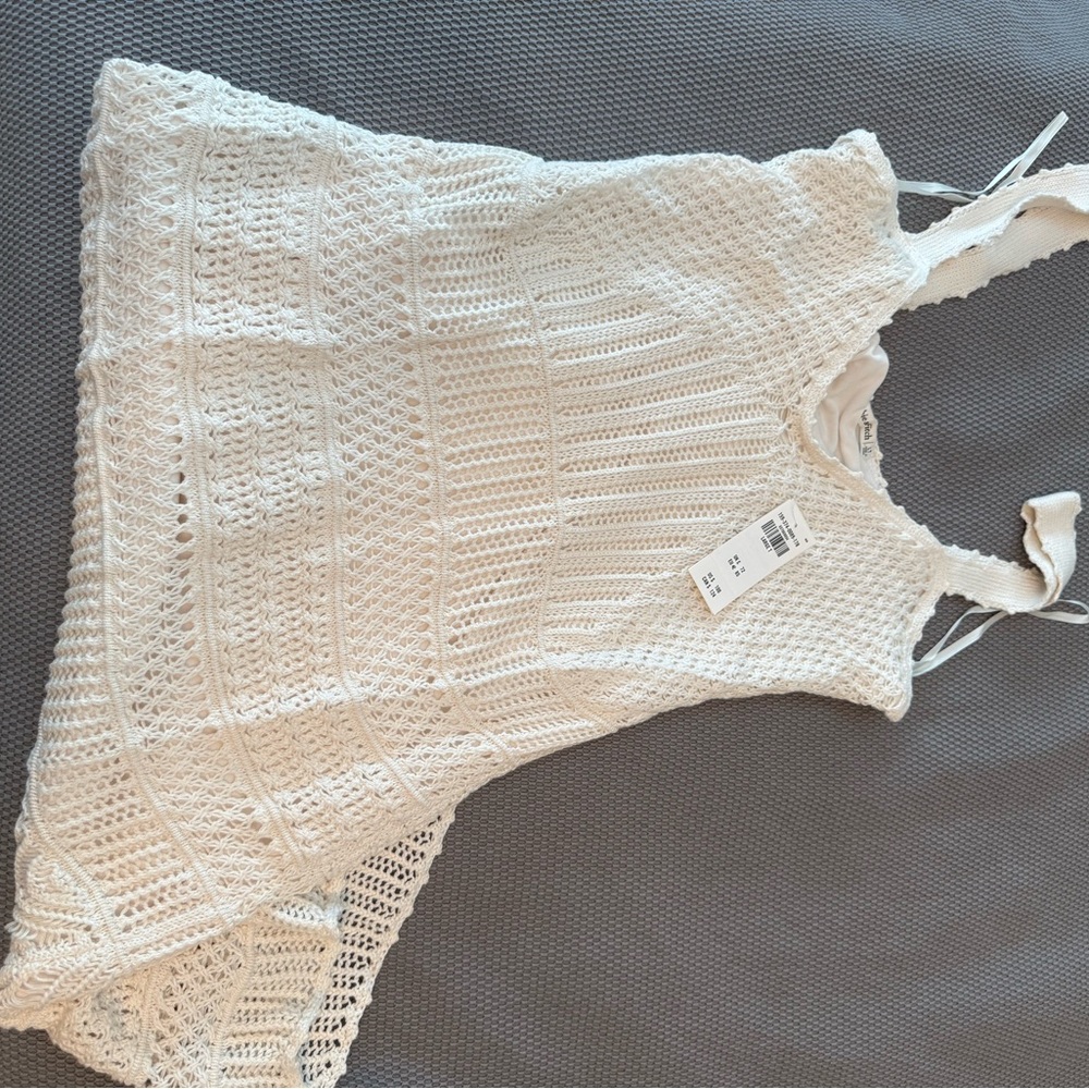 White Abercrombie Crochet Dress
